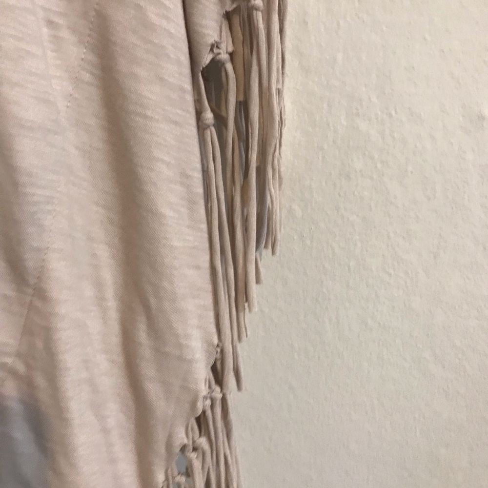Free People Movement Fringed Poncho Creme Size Small - Picture 9 of 14